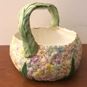 Ceramic flower basket